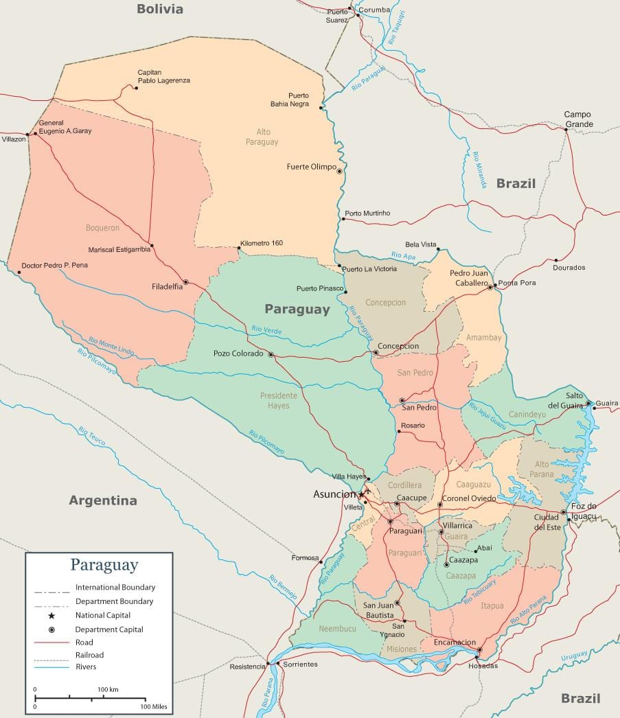 ಪರಾಗ್ವೇ ಅಸೂನ್ಸಿಯಾನ್ ನಕ್ಷೆ